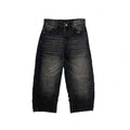 Jeans Baggy Washed Black "Smoke" – Gamba Larga Unisex